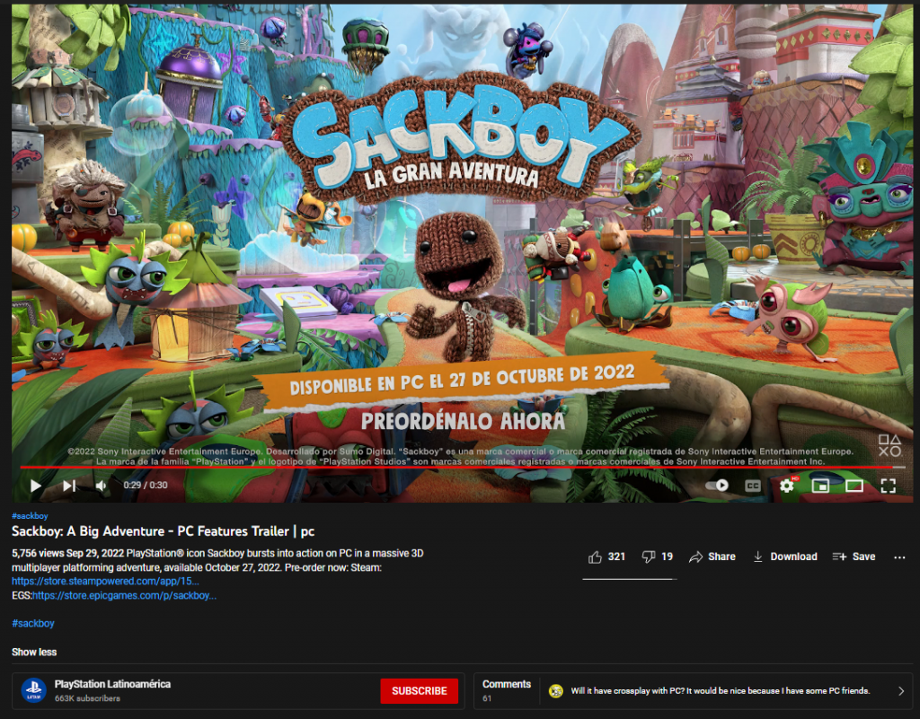 Sackboy: A Big Adventure's PC Port More or Less Confirmed